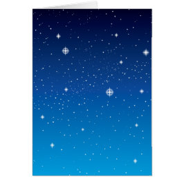 Deep Blue Starry Night Himlar Hälsningskort