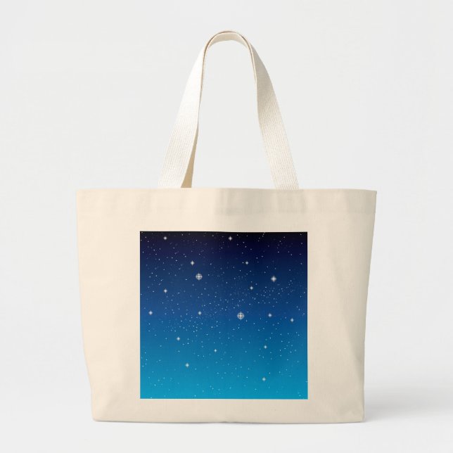 Deep Blue Starry Night Himlar Jumbo Tygkasse (Framsidan)