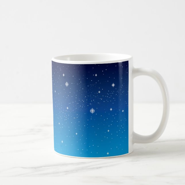 Deep Blue Starry Night Himlar Kaffemugg (Höger)