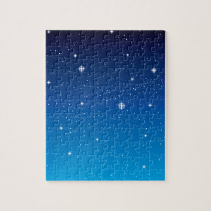 Deep Blue Starry Night Himlar Pussel