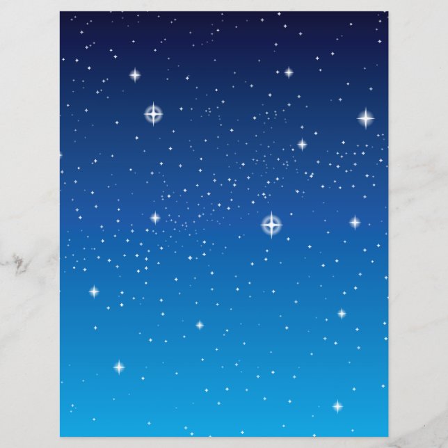 Deep Blue Starry Night Himlar Reklamblad (Framsidan)