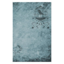 Deep Blue Steampunk Bird Cage Stationery