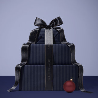 Deep Blue Stripe Wrapping Paper Presentpapper