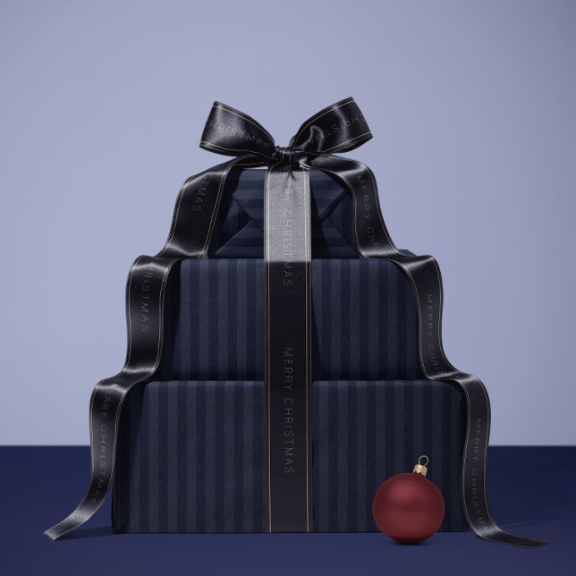 Deep Blue Stripe Wrapping Paper Presentpapper (Skapare uppladdad)