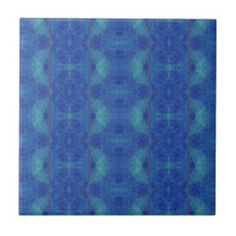 Deep blue turcos geometric design mosaic kattunge kakelplatta