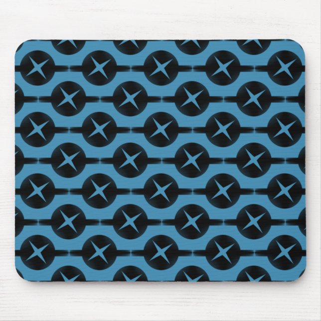 Deep Blue Uncommon Circles Mousepad Musmatta (Framsidan)