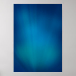 Deep Blue Underwater glöd Poster