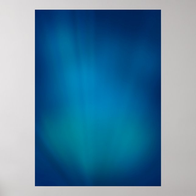 Deep Blue Underwater glöd Poster (Framsidan)