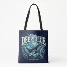 DEEP BLUE Val Tote Bag för Ocean Äventyr