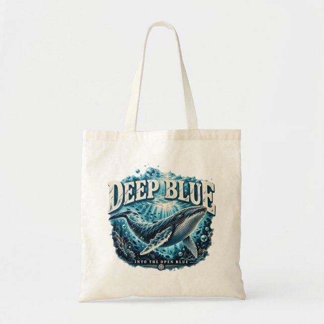 DEEP BLUE Valhaj Oceanresa Klart  Tygkasse (Framsidan)
