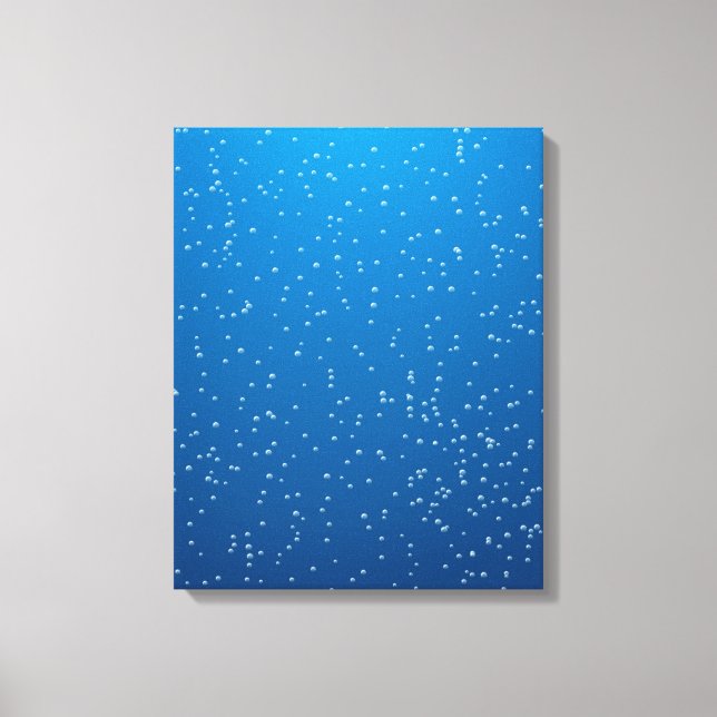 Deep Blue Vatten och Tiny Bubbles Canvastryck (Framsida)