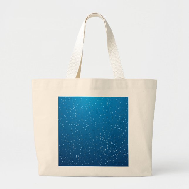 Deep Blue Vatten och TIny Bubbles Jumbo Tygkasse (Framsidan)