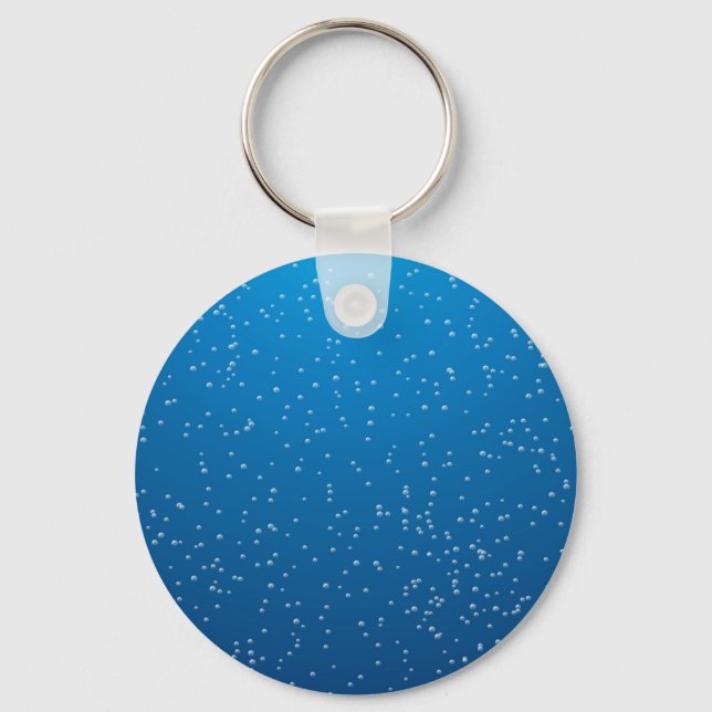 Deep Blue Vatten och TIny Bubbles Nyckelring (Framsida)