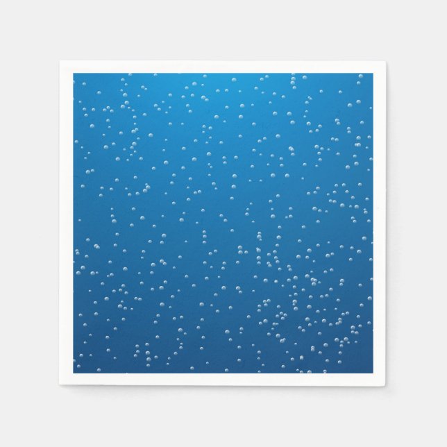 Deep Blue Vatten och Tiny Bubbles Pappersservett (Framsidan)