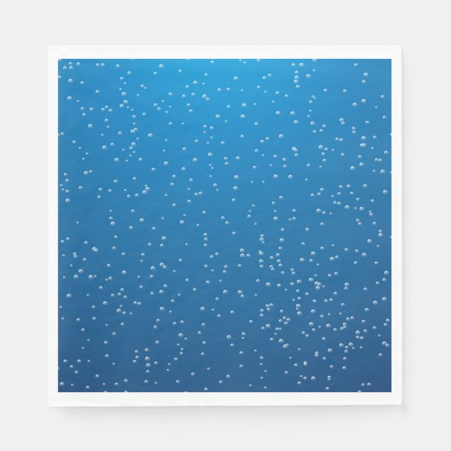 Deep Blue Vatten och Tiny Bubbles Pappersservett (Framsidan)