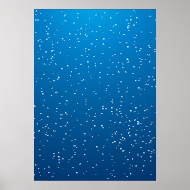 Deep Blue Vatten och Tiny Bubbles Poster (Framsidan)