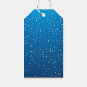 Deep Blue Vatten och Tiny Bubbles Presentetikett