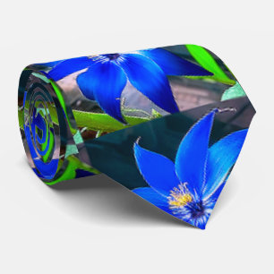 Deep Bluish Flowers Mönster Slips