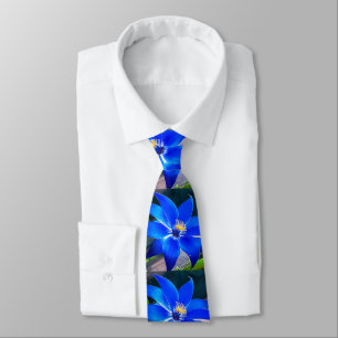 Deep Bluish Flowers Mönster Slips
