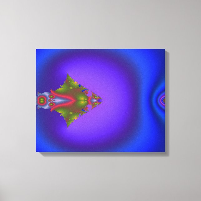 Deep Bluish Fractal Canvastryck (Framsida)