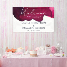 Deep burgundred vattenfärgsfärg abstrakt bläck vin