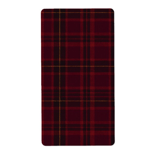 Deep Burgundy Blackwatch Tartan Plaid Pattern Fraktsedel (Framsidan)