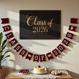 Deep Burgundy Class Of 2026 Graduation Party Vimplar