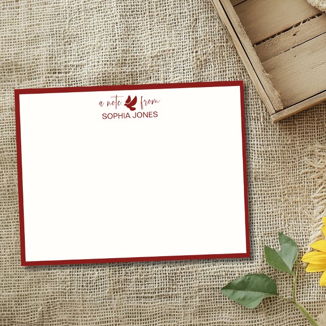 Deep Burgundy Classic Dove Stationery Note Card Inbjudningar (Skapare uppladdad)