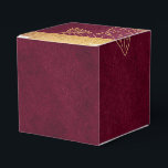 Deep Burgundy och Guld Presentaskar<br><div class="desc">Dazzling vintage favbox i accents of burgundy plum and guld.</div>