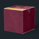 Deep Burgundy och Guld Presentaskar<br><div class="desc">Dazzling vintage favbox i accents of burgundy plum and guld.</div>