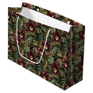 Deep Burgundy Red Orchids Jungle Birthday