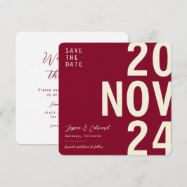 Deep Burgundy Vin Beige - modern, modern Elegant Spara Datumet