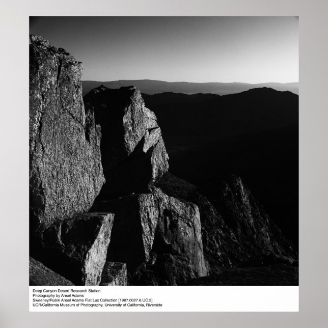 Deep Canyon Desert Research Station av Ansel Adams Poster (Framsidan)