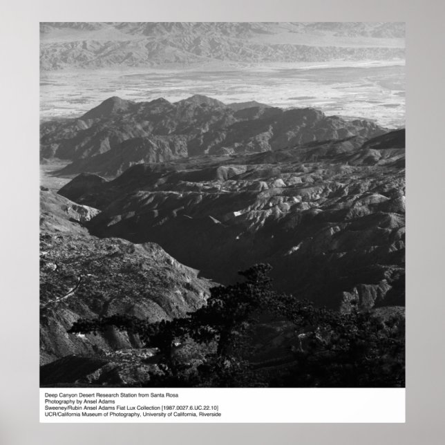 Deep Canyon Desert Research Station av Ansel Adams Poster (Framsidan)