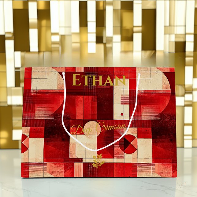 Deep Crimson Abstrakt Geometric (Skapare uppladdad)