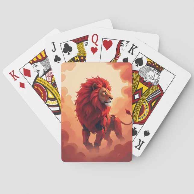 Deep Crimson Glow – The Lion of Burning Destiny.   Casinokort (Baksidan)