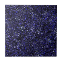 Deep Delft Midnight Blue Färg Faux Glitter Solid