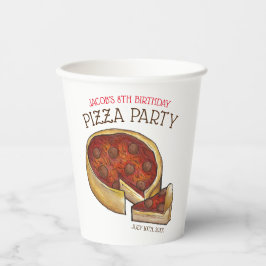 Deep Dish Pepperoni Pizza Paj Födelsedagsfest