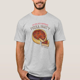 Deep Dish Pepperoni Pizza Paj Födelsedagsfest T Shirt