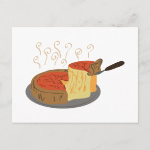 Deep Dish Pizza Vykort