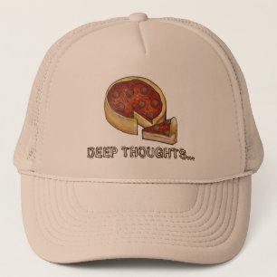 Deep Dish Thoughts Chicago Pepperoni Pizza Hat Keps