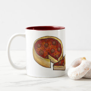 Deep Dish Thoughts Chicago Pepperoni Pizza Mugg