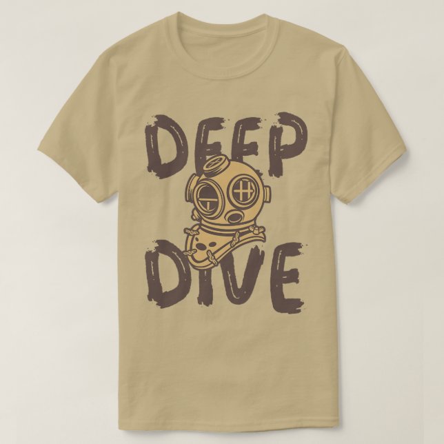 Deep Dive Diving Helmet T Shirt (Design framsida)