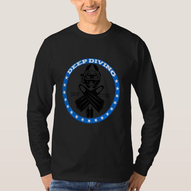 Deep Diving Funny Scuba Dive Dives Divers T Shirt (Framsida)