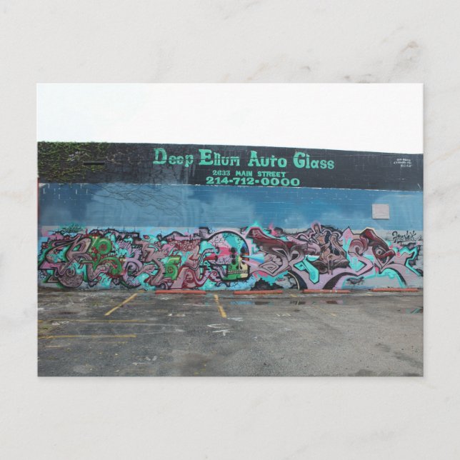 Deep Ellum Graffiti Artwork # 17 Vykort (Framsida)