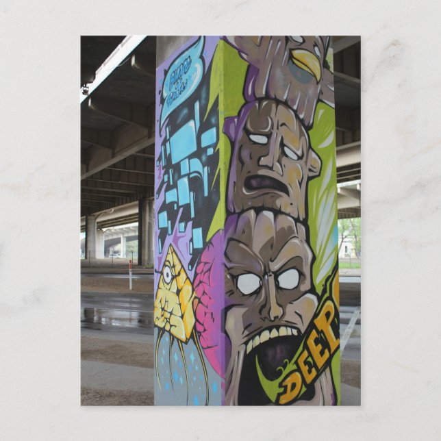 Deep Ellum Graffiti Artwork nr 53 Vykort (Framsida)