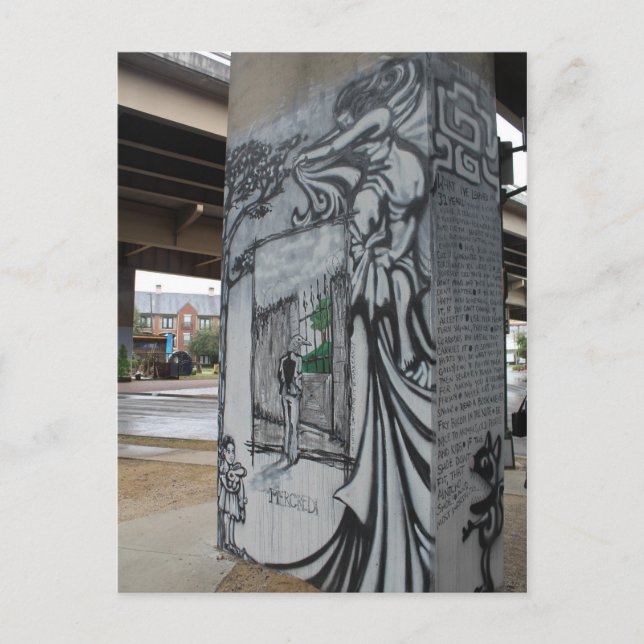 Deep Ellum Graffiti Konstverk # 37 Vykort (Framsida)