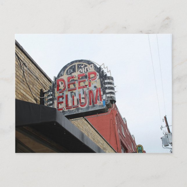 Deep Ellum Sign Vykort (Framsida)