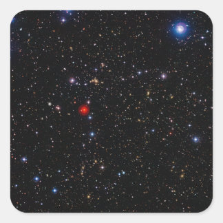 Deep Fält Image Galaxy SuperCluster Abell 901 902 Fyrkantigt Klistermärke