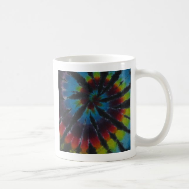 Deep Färg Spiral Swirl Tie Dye Kaffemugg (Höger)